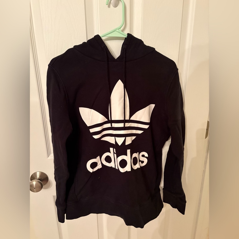 Adidas Black and White Hoodie